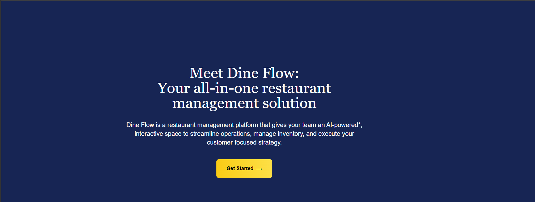 Dine Flow Platform