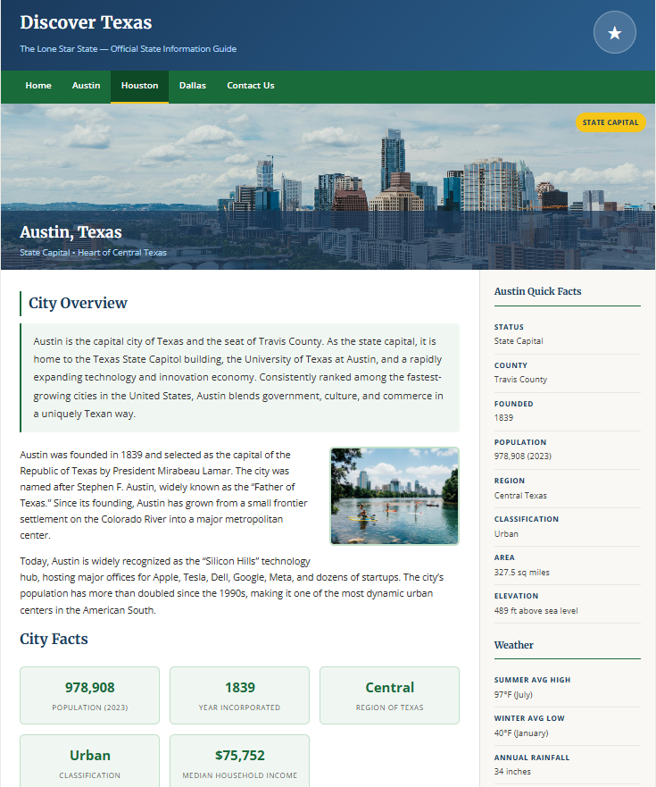 Discover Texas — Austin
